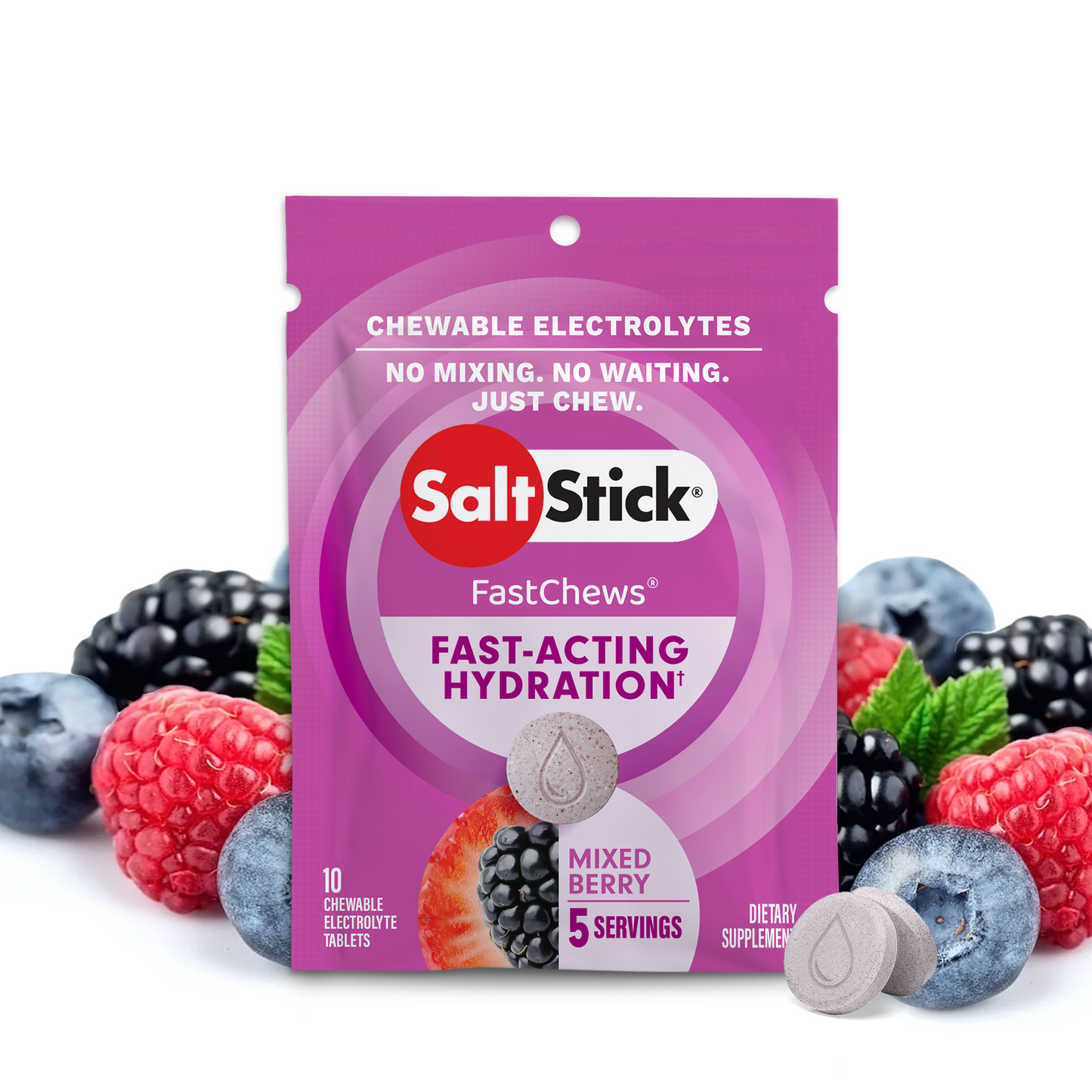 SaltStick - Electrolyte Chews - Mixed Berry