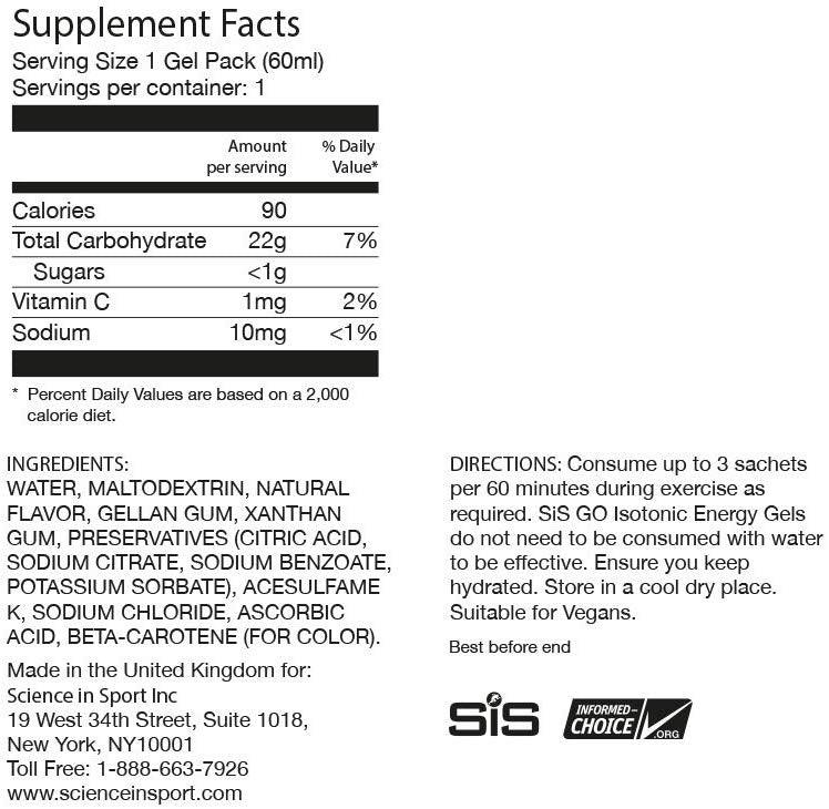 SiS - GO isotonic energy gel - Orange