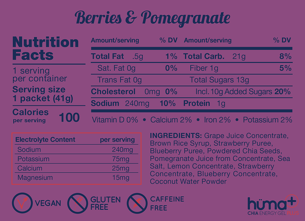 Hüma Plus gel - Berries & Pomegranate